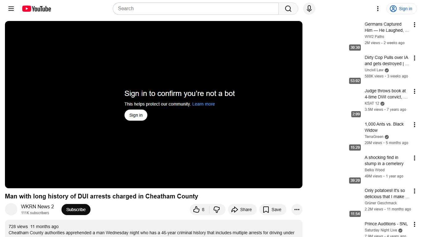 Man with long history of DUI arrests charged in Cheatham County - YouTube